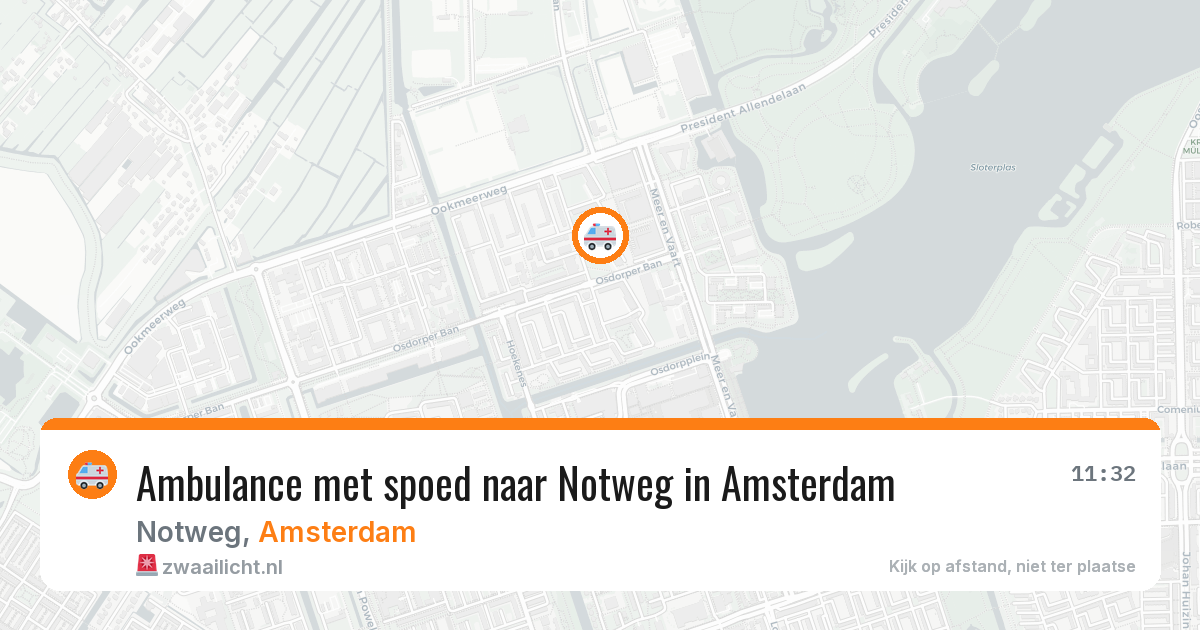 Ambulance met spoed naar Notweg in Amsterdam — 21 mei 2026