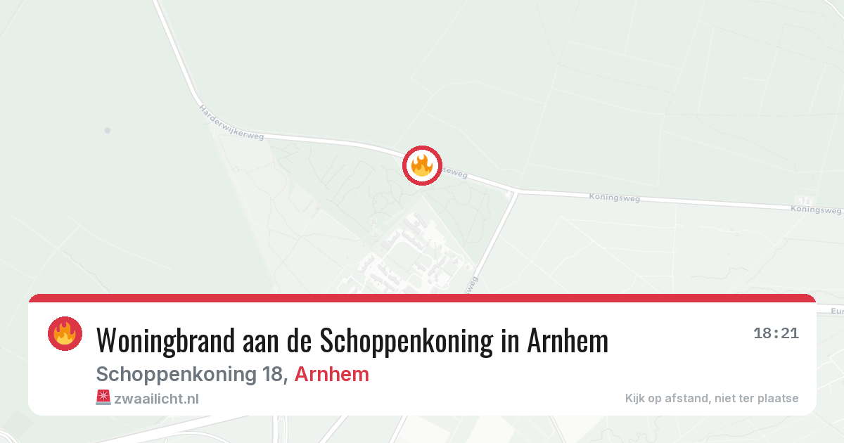 Woningbrand aan de Schoppenkoning in Arnhem — 25 jun 2026