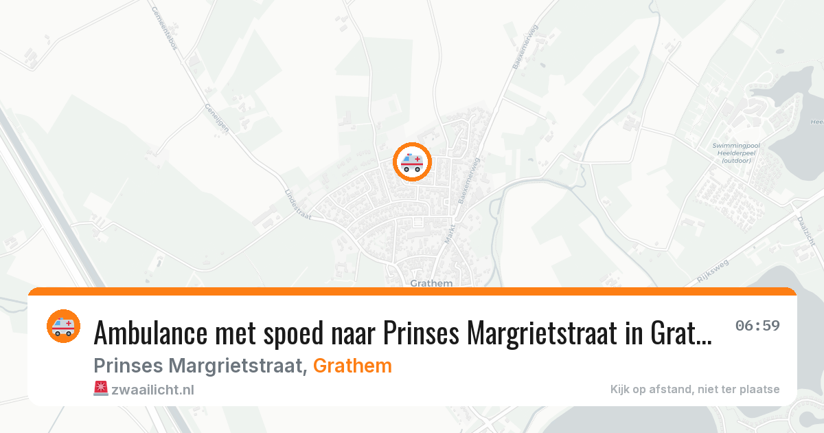 Ambulance met spoed naar Prinses Margrietstraat in Grathem — 9 jun 2026