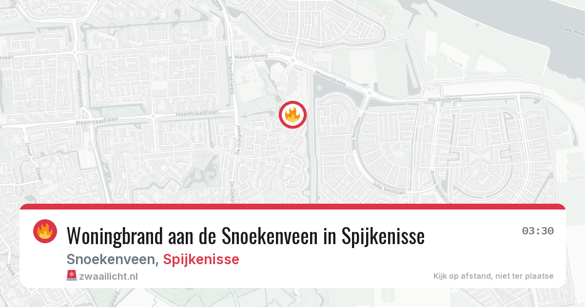 Woningbrand aan de Snoekenveen in Spijkenisse — 28 mei 2026
