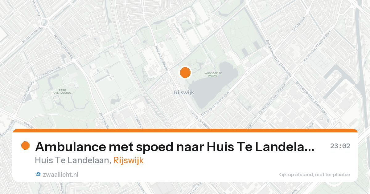 Ambulance met spoed naar Huis Te Landelaan in Rijswijk — 17 aug 2026