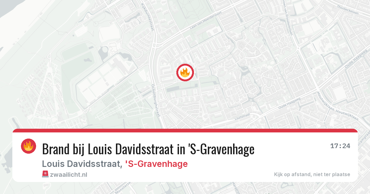 Brand bij Louis Davidsstraat in 'S-Gravenhage — 17 mei 2026