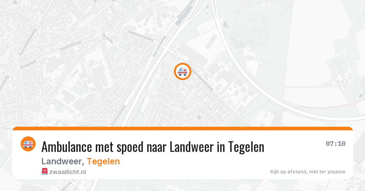 Ambulance met spoed naar Landweer in Tegelen — 26 jun 2026