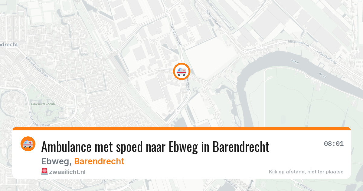 Ambulance met spoed naar Ebweg in Barendrecht — 22 jun 2026
