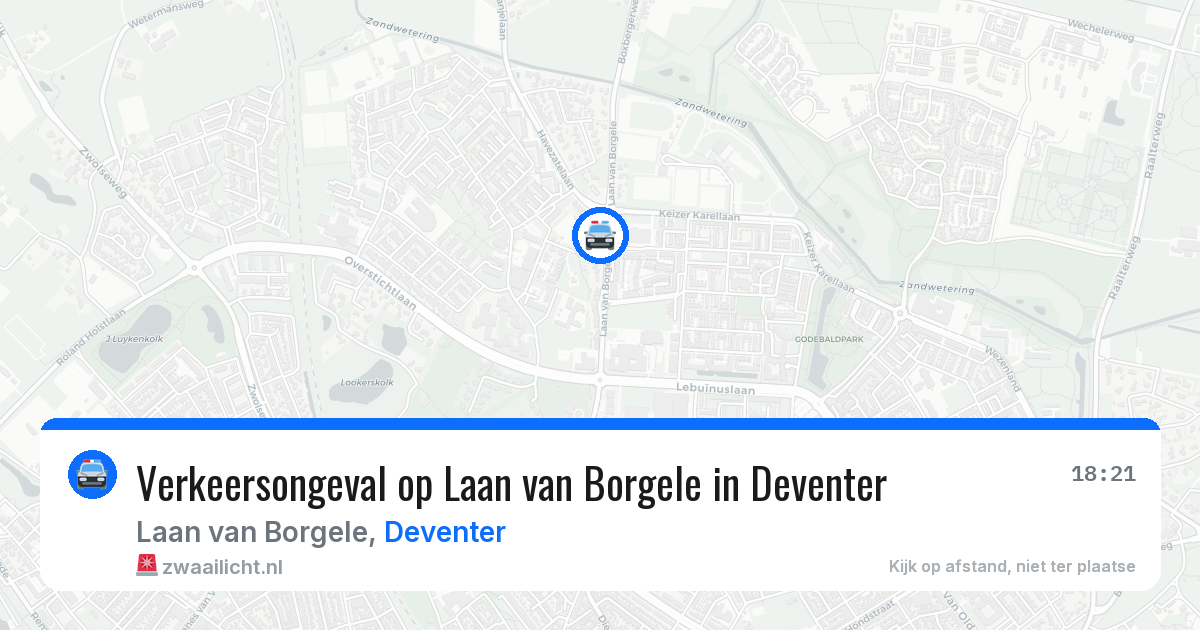 Verkeersongeval op Laan van Borgele in Deventer — 17 jul 2026