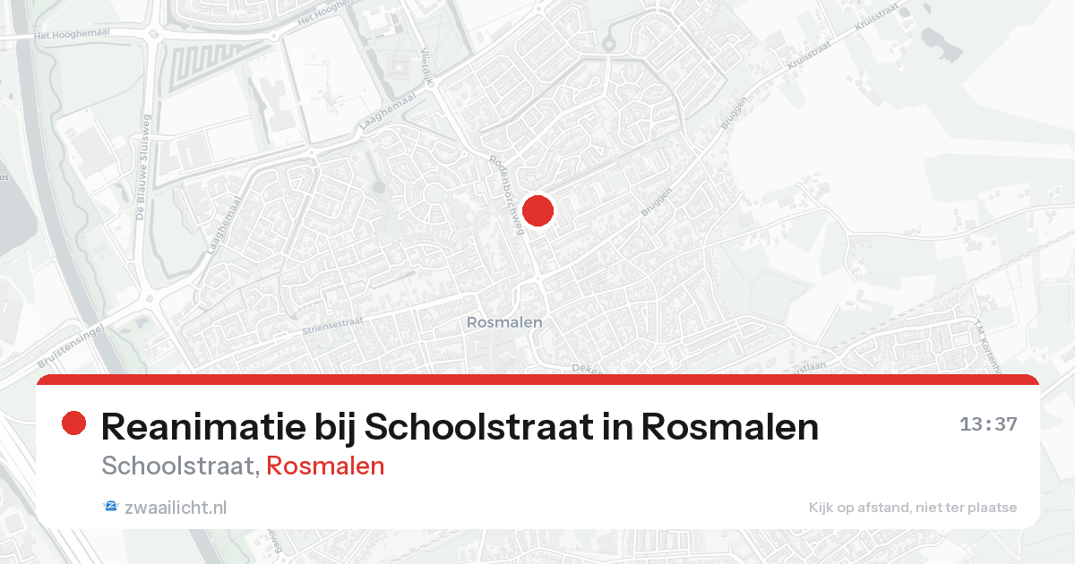 Reanimatie bij Schoolstraat in Rosmalen — 15 aug 2026