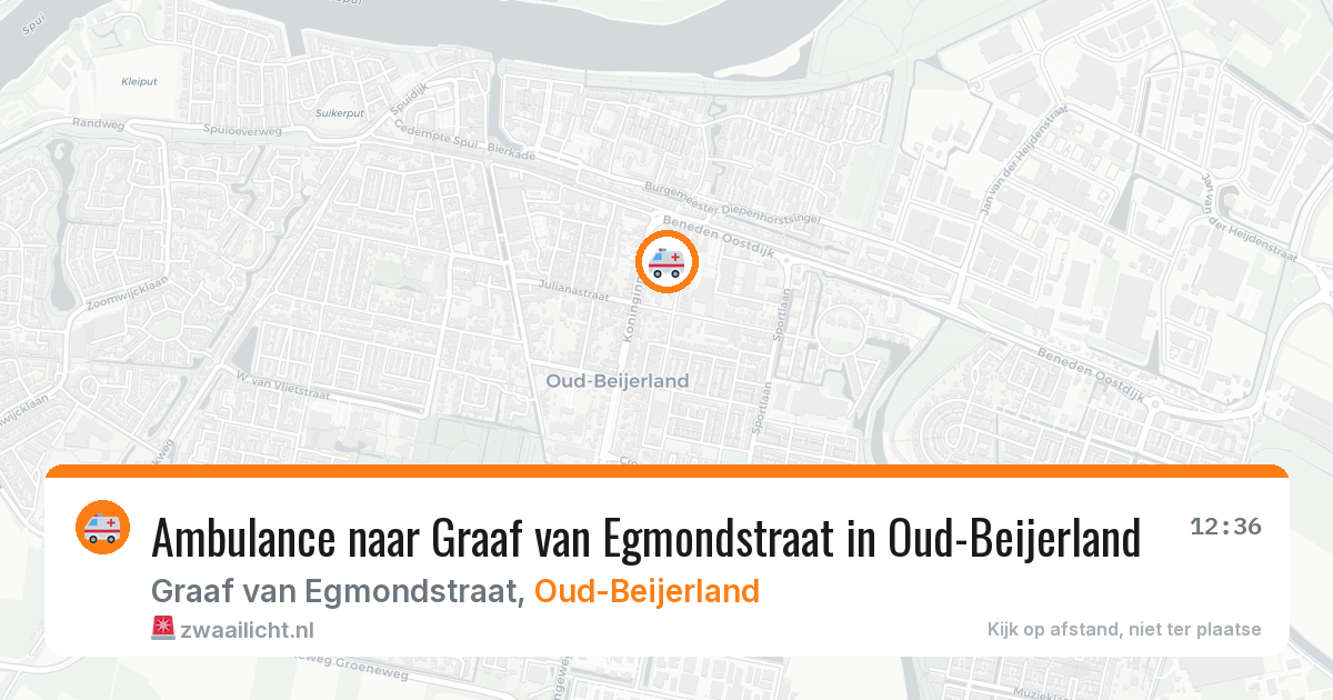 Ambulance naar Graaf van Egmondstraat in Oud-Beijerland — 8 jun 2026