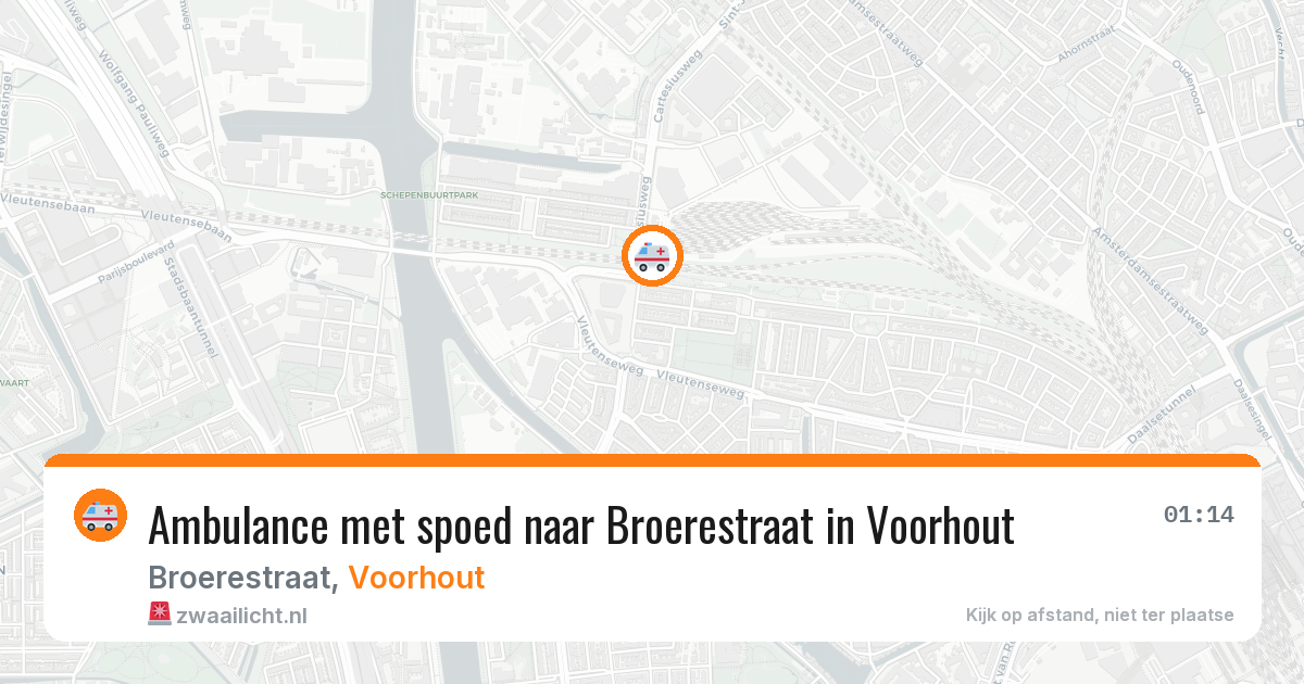 Ambulance met spoed naar Broerestraat in Voorhout — 23 jan 2026