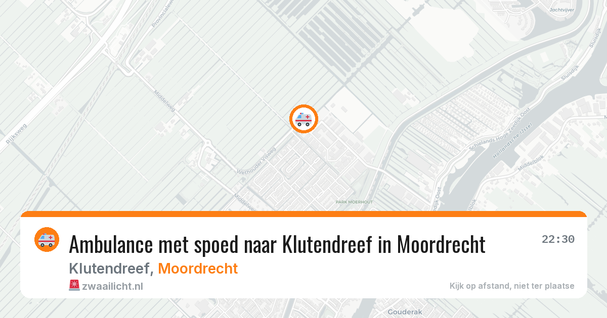 Ambulance met spoed naar Klutendreef in Moordrecht — 30 jun 2026