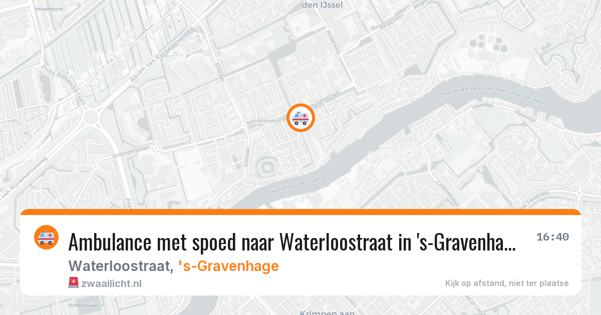 Ambulance met spoed naar Waterloostraat in 's-Gravenhage — 2 apr 2026