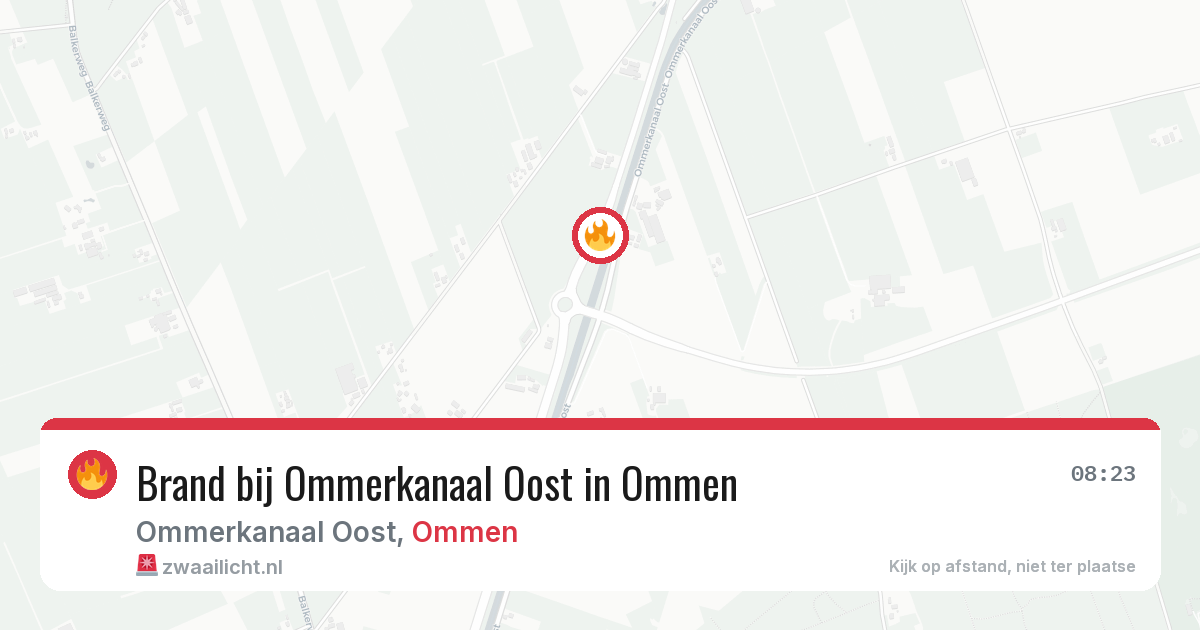 Brand bij Ommerkanaal Oost in Ommen — 20 jun 2026