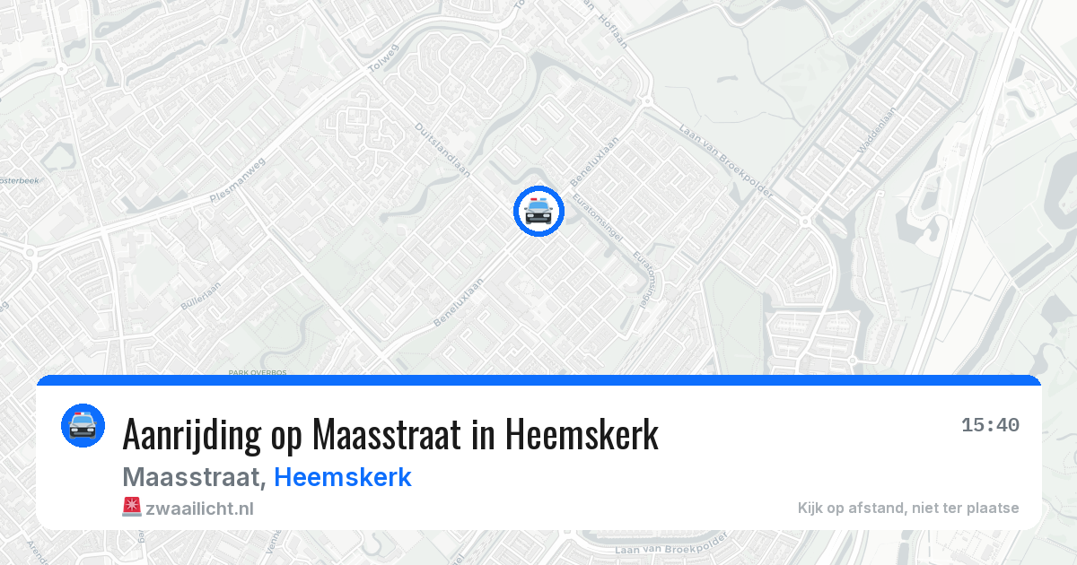 Aanrijding op Maasstraat in Heemskerk — 12 mei 2026