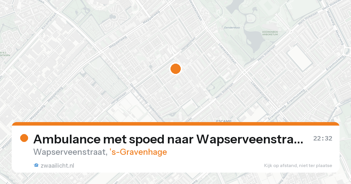Ambulance met spoed naar Wapserveenstraat in 's-Gravenhage — 24 aug 2026