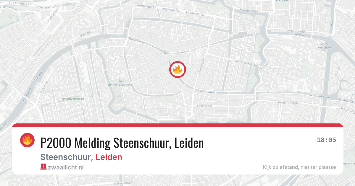 P2000 Melding Steenschuur, Leiden — 2 feb 2026