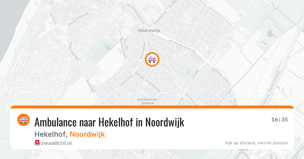 Ambulance naar Hekelhof in Noordwijk — 16 mei 2026