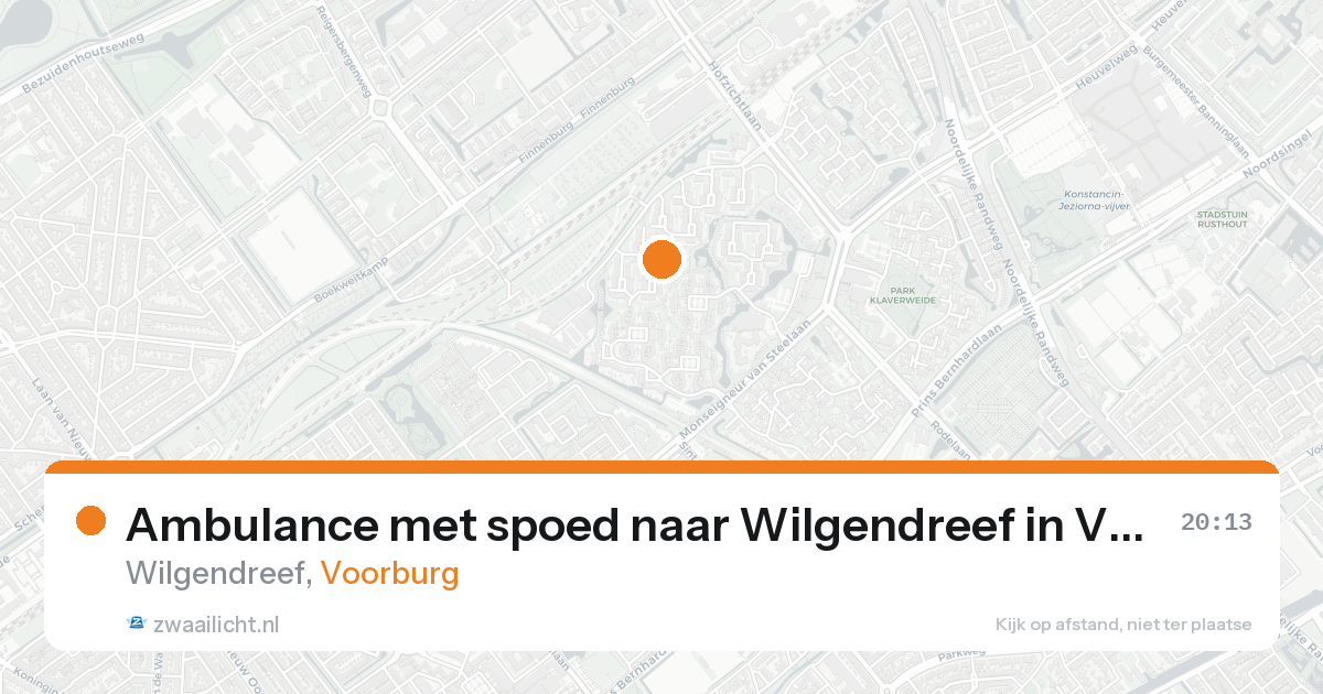 Ambulance met spoed naar Wilgendreef in Voorburg — 17 aug 2026