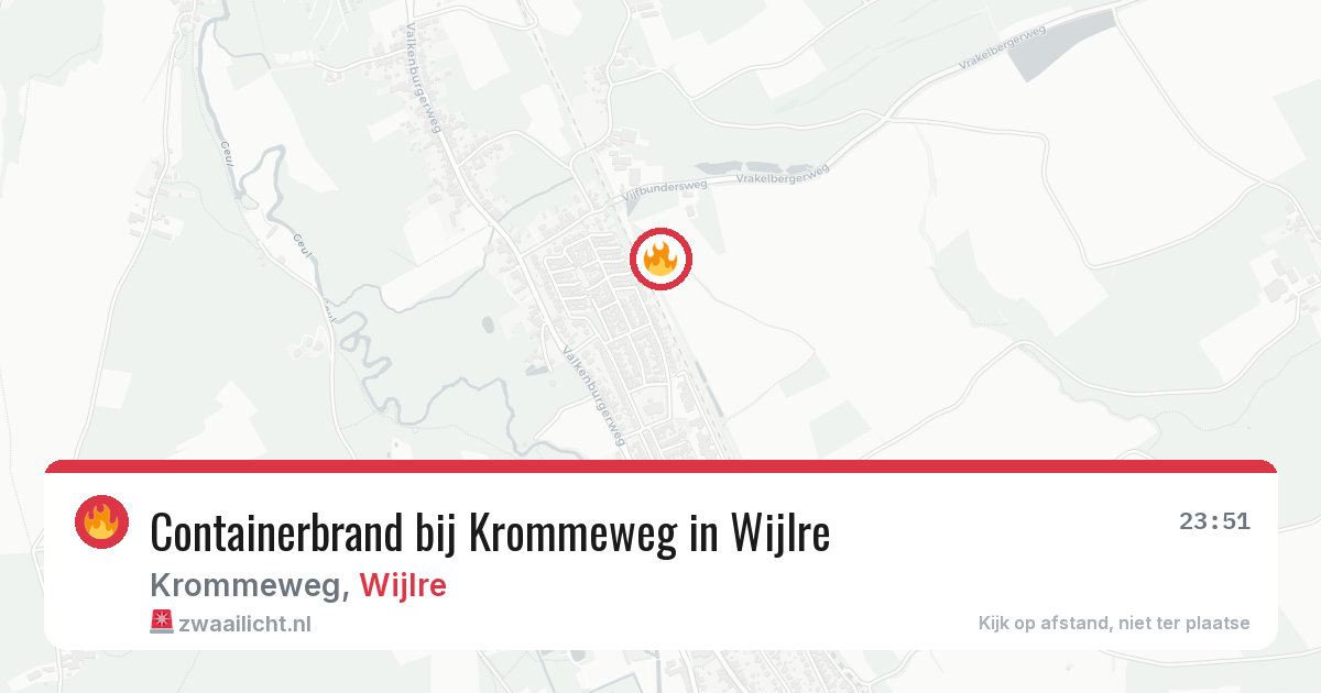 Containerbrand bij Krommeweg in Wijlre — 6 jul 2026