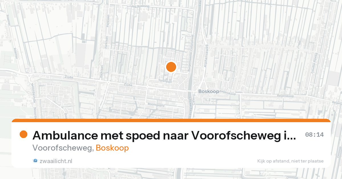 Ambulance met spoed naar Voorofscheweg in Boskoop — 15 jun 2026
