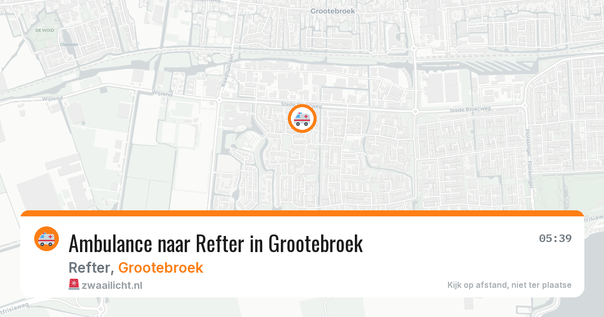 Ambulance naar Refter in Grootebroek — 27 mei 2026