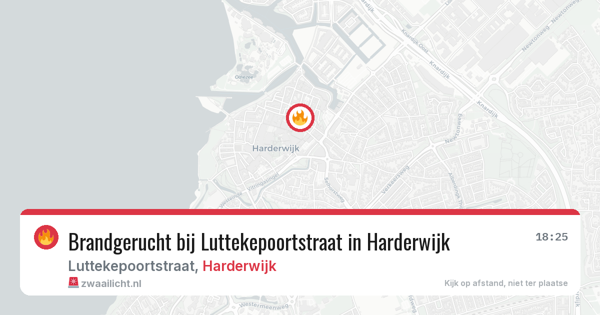 Brandgerucht bij Luttekepoortstraat in Harderwijk — 23 apr 2026