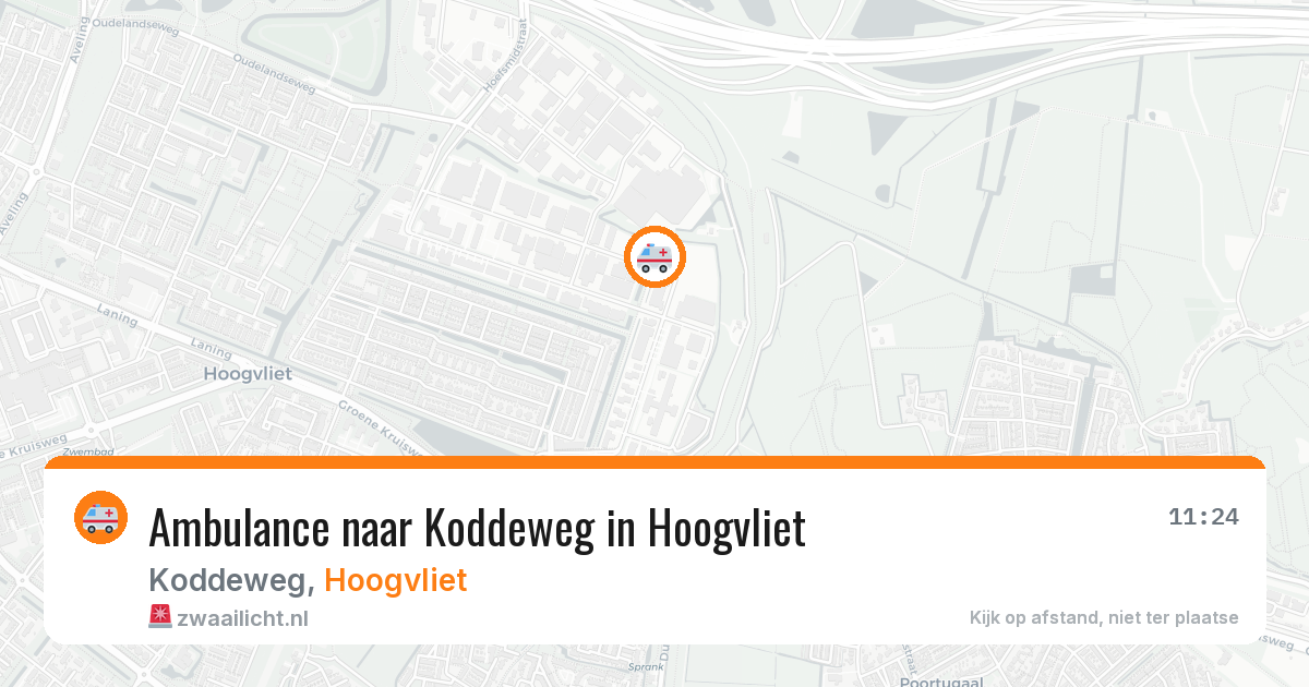 Ambulance naar Koddeweg in Hoogvliet — 13 mei 2026