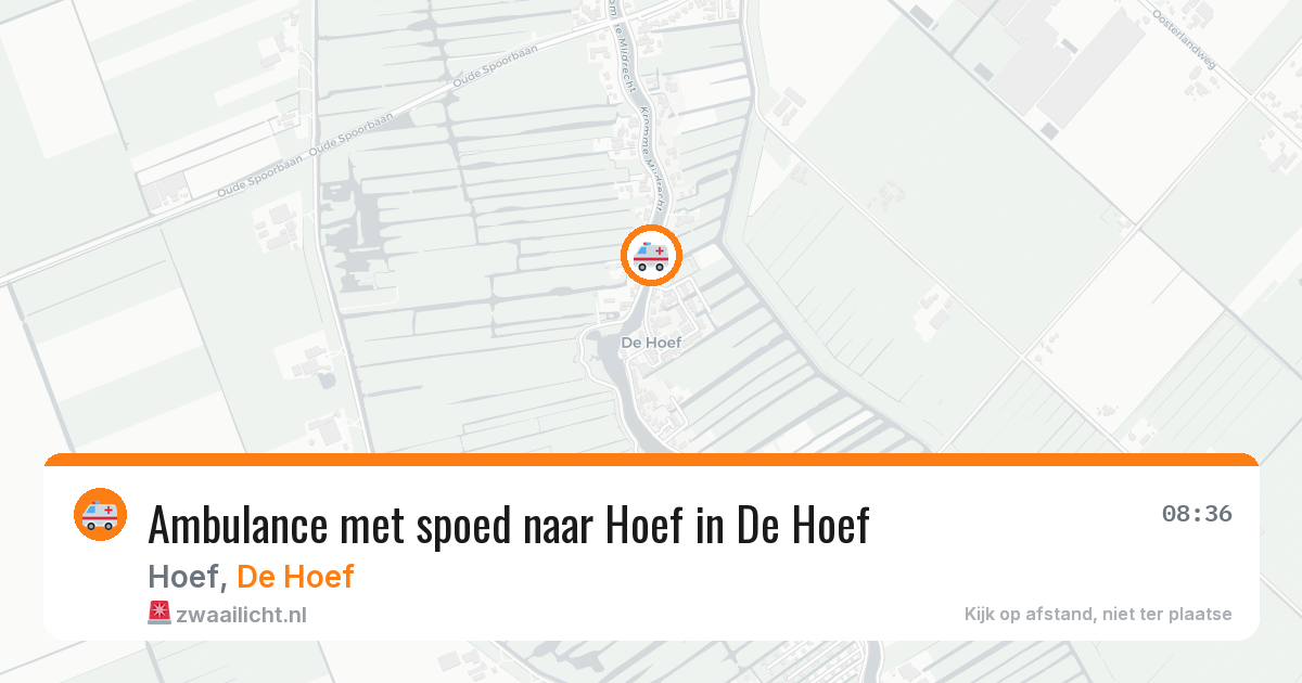 Ambulance met spoed naar Hoef in De Hoef — 20 mei 2026