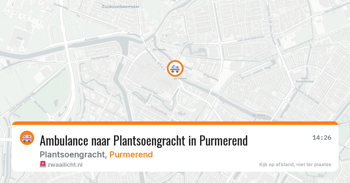 Ambulance naar Plantsoengracht in Purmerend — 25 mrt 2026
