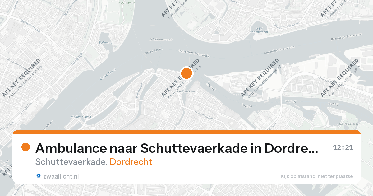 Ambulance naar Schuttevaerkade in Dordrecht — 26 aug 2026