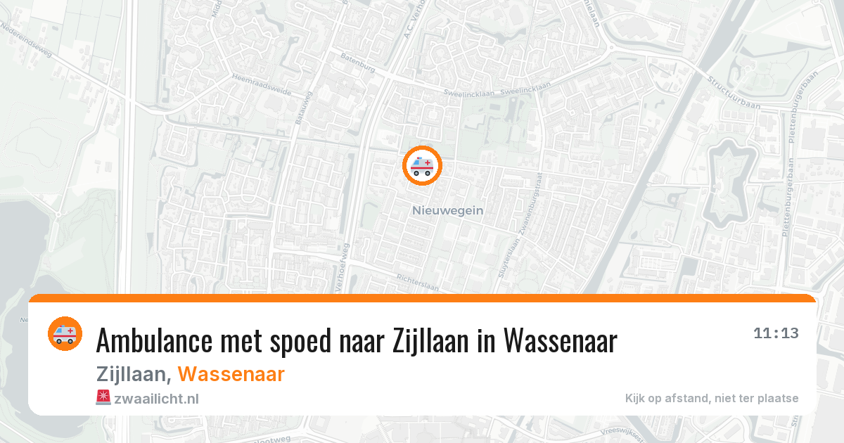 Ambulance met spoed naar Zijllaan in Wassenaar — 18 jan 2026