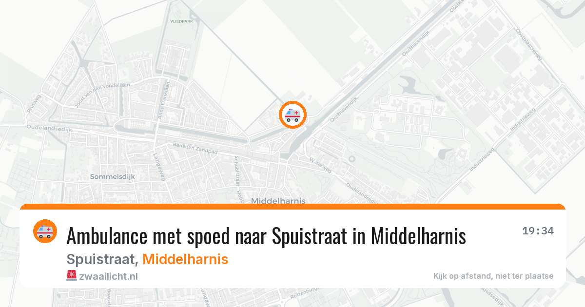 Ambulance met spoed naar Spuistraat in Middelharnis — 19 jun 2026