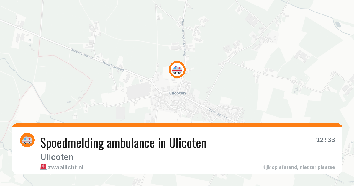 Spoedmelding ambulance in Ulicoten — 20 jun 2026