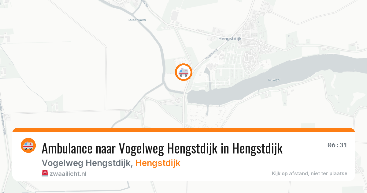 Ambulance naar Vogelweg Hengstdijk in Hengstdijk — 29 mrt 2026