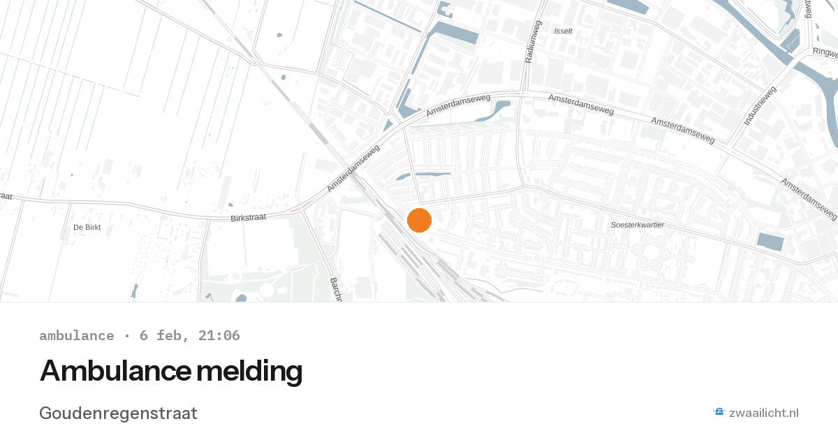 Ambulance melding — 6 feb 2026