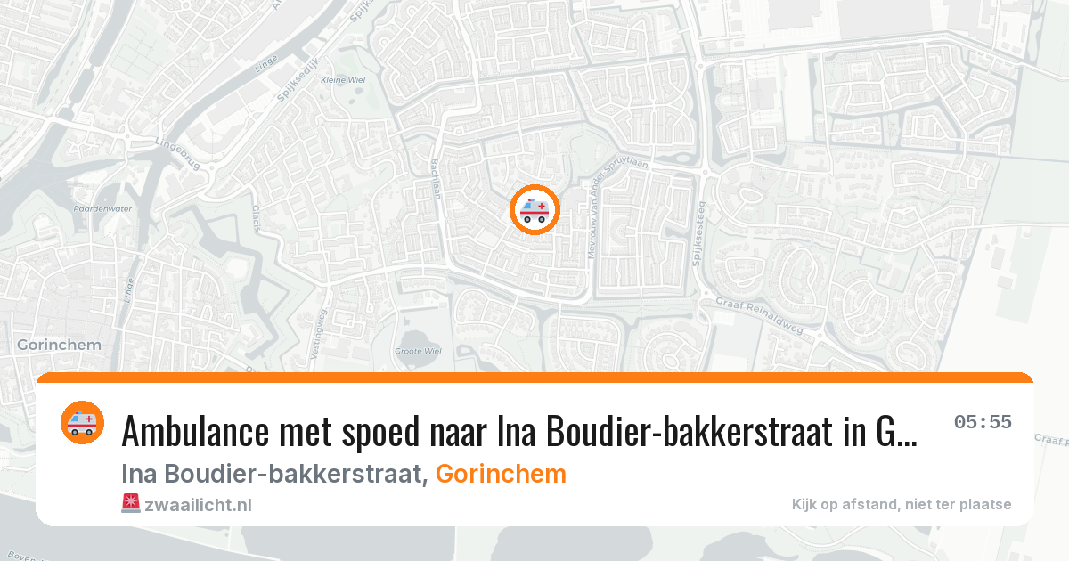 Ambulance met spoed naar Ina Boudier-bakkerstraat in Gorinchem — 11 jul 2026