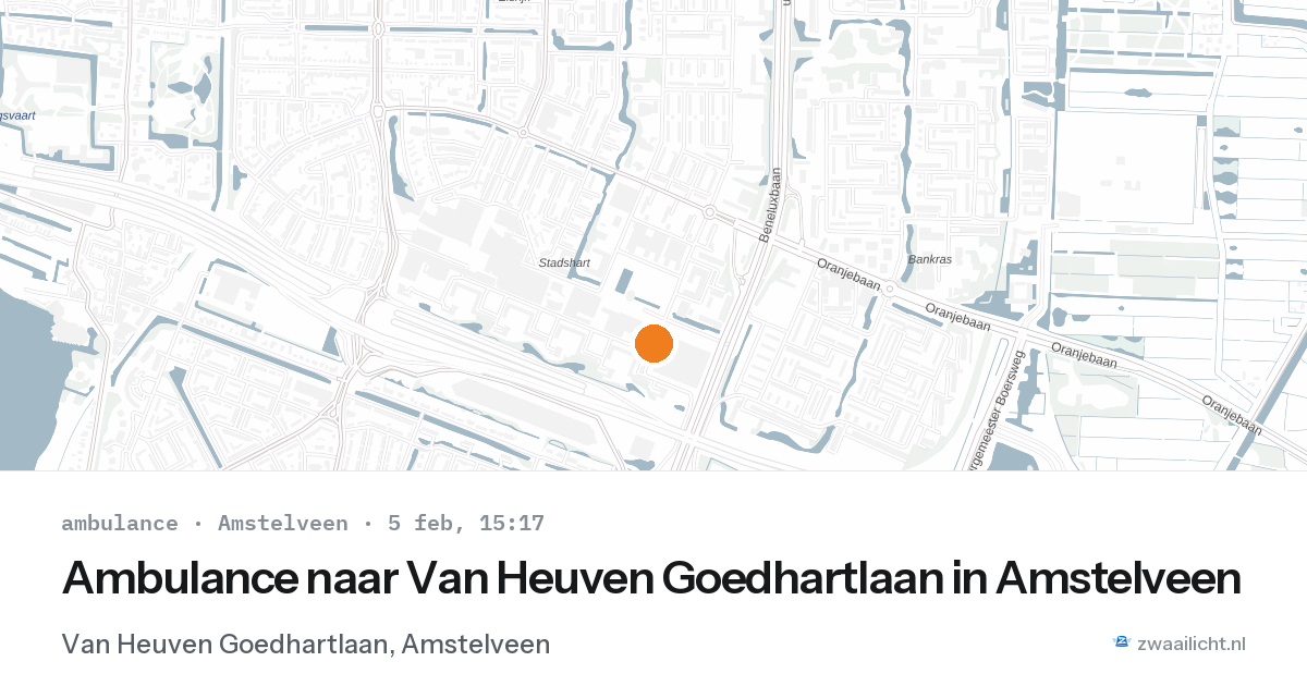 Ambulance naar Van Heuven Goedhartlaan in Amstelveen — 5 feb 2026