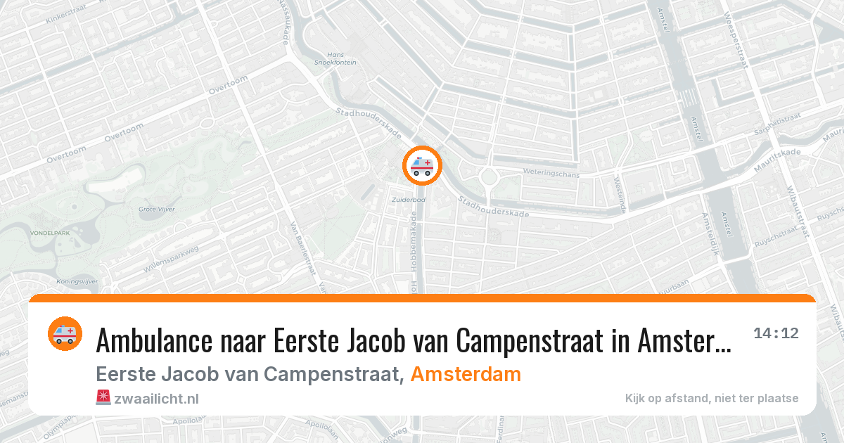 Ambulance naar Eerste Jacob van Campenstraat in Amsterdam — 3 jul 2026