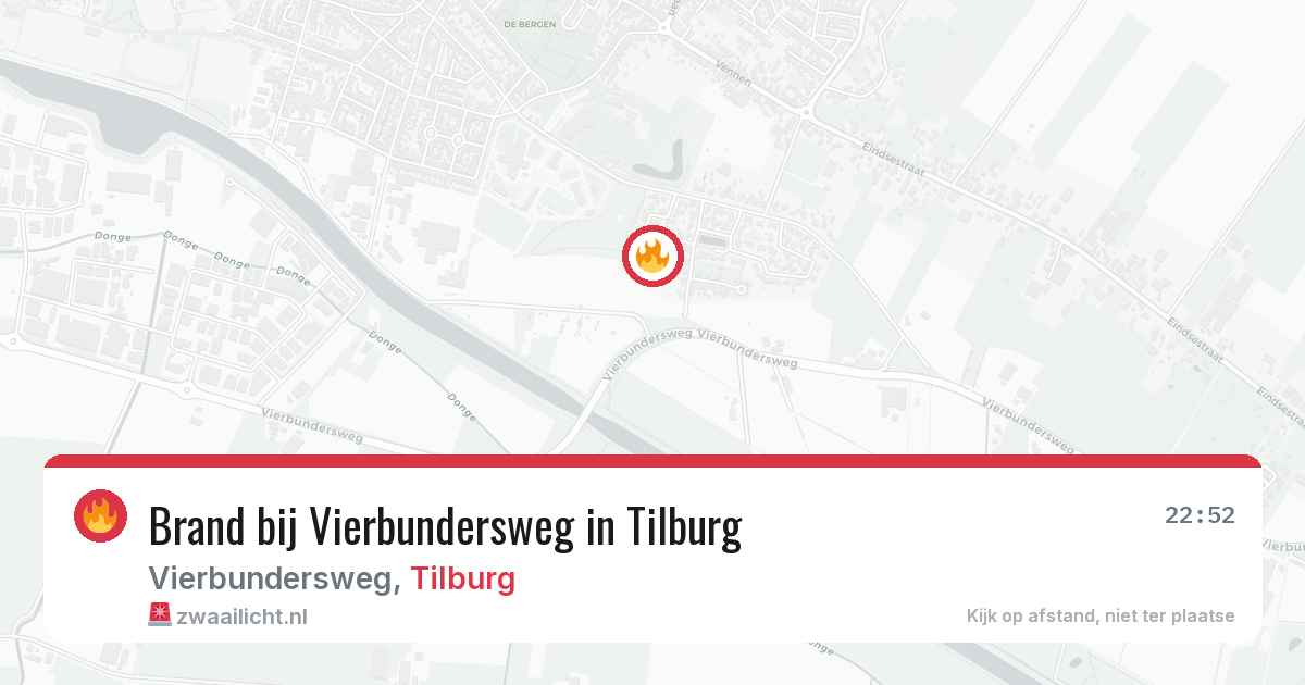 Brand bij Vierbundersweg in Tilburg — 29 jul 2026