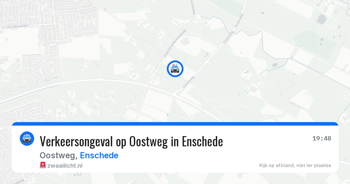 Verkeersongeval op Oostweg in Enschede — 27 mrt 2026