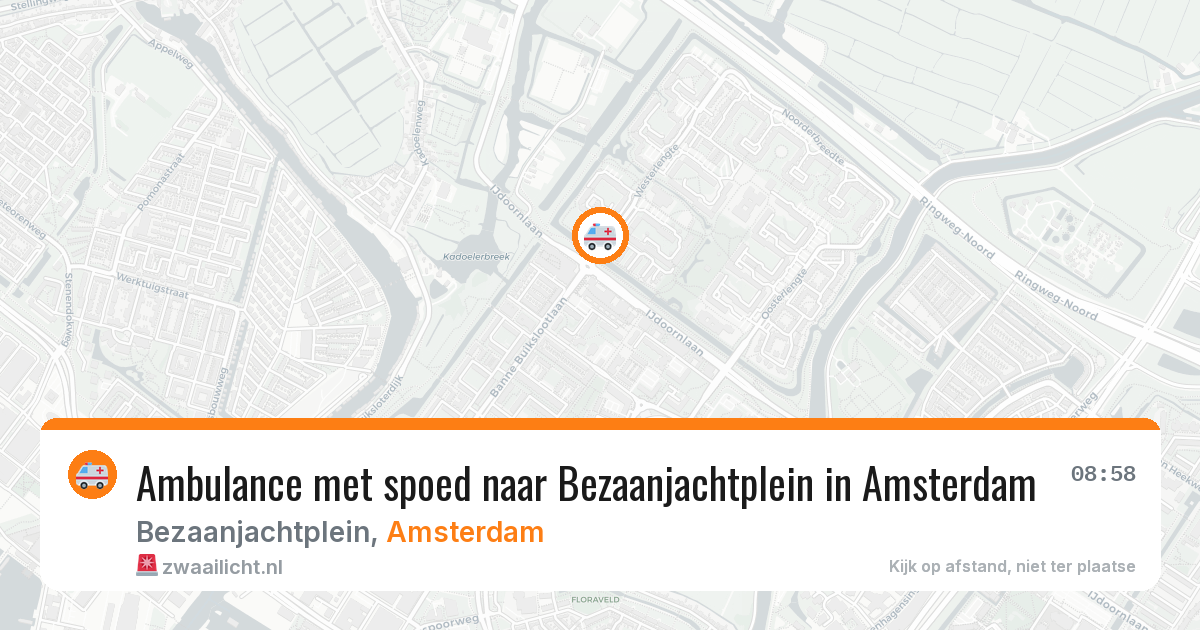 Ambulance met spoed naar Bezaanjachtplein in Amsterdam — 25 jun 2026