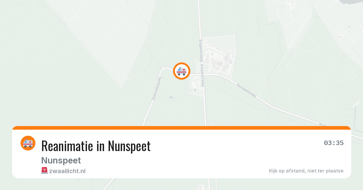 Reanimatie in Nunspeet — 13 aug 2026