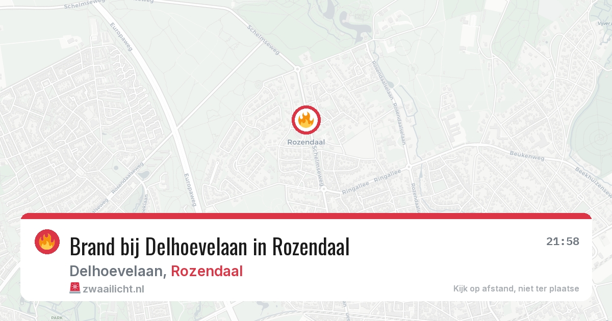 Brand bij Delhoevelaan in Rozendaal — 25 apr 2026