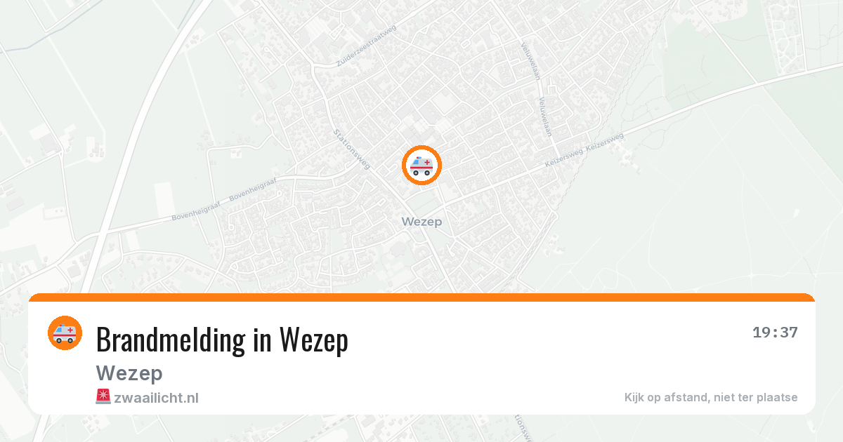 Brandmelding in Wezep — 26 jun 2026