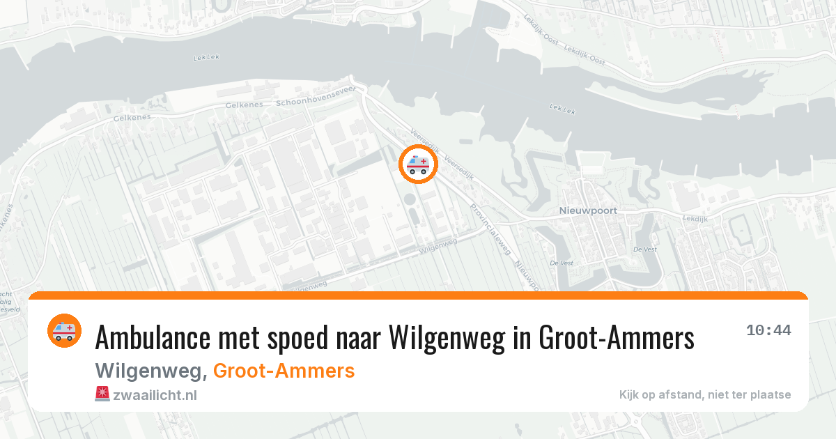 Ambulance met spoed naar Wilgenweg in Groot-Ammers — 30 jan 2026