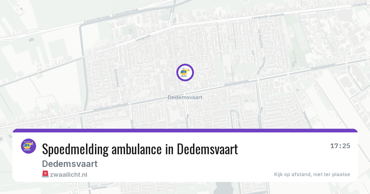 Spoedmelding ambulance in Dedemsvaart — 30 jul 2026