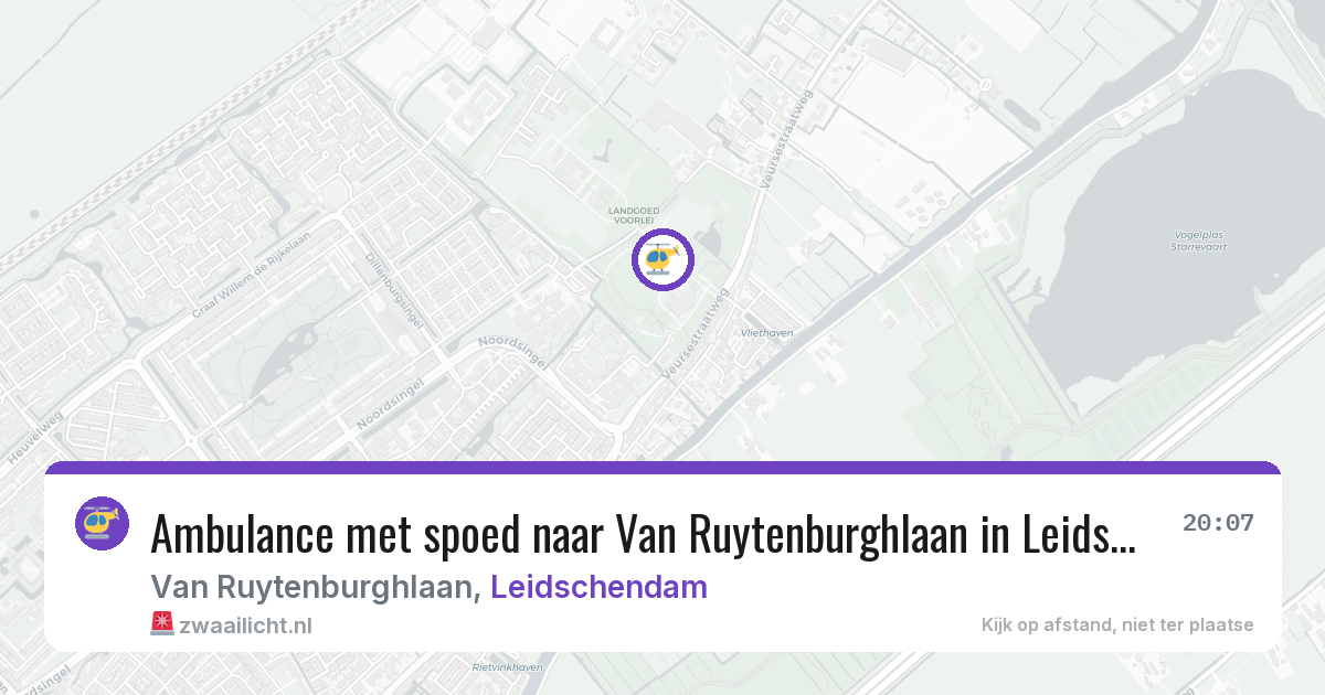 Ambulance met spoed naar Van Ruytenburghlaan in Leidschendam — 4 mrt 2026