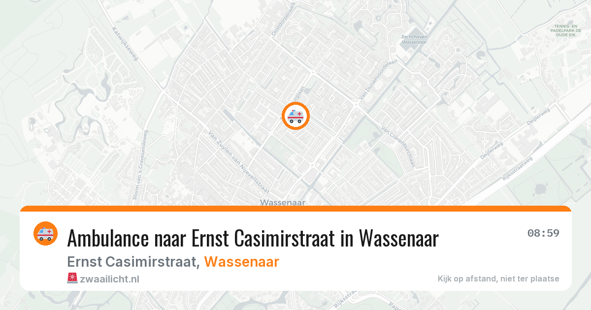 Ambulance naar Ernst Casimirstraat in Wassenaar — 17 jun 2026