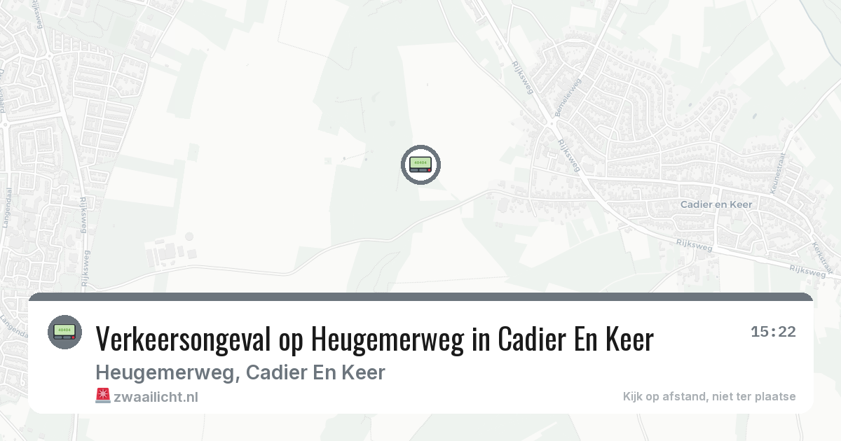Verkeersongeval op Heugemerweg in Cadier En Keer — 1 jul 2026