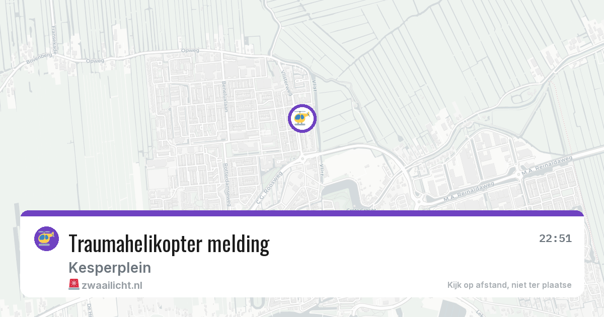 Traumahelikopter melding — 4 aug 2026