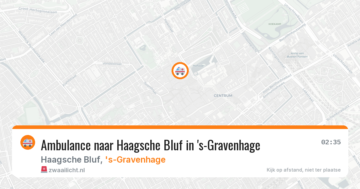 Ambulance naar Haagsche Bluf in 's-Gravenhage — 1 feb 2026