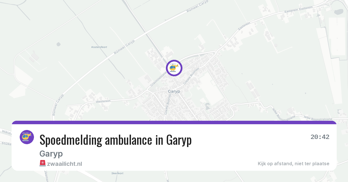 Spoedmelding ambulance in Garyp — 10 feb 2026